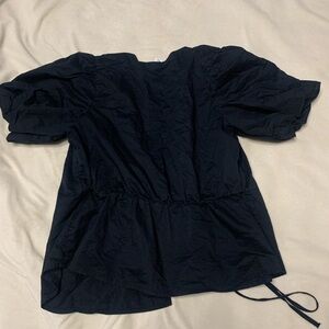Old Navy Black Puff Sleeve Blouse